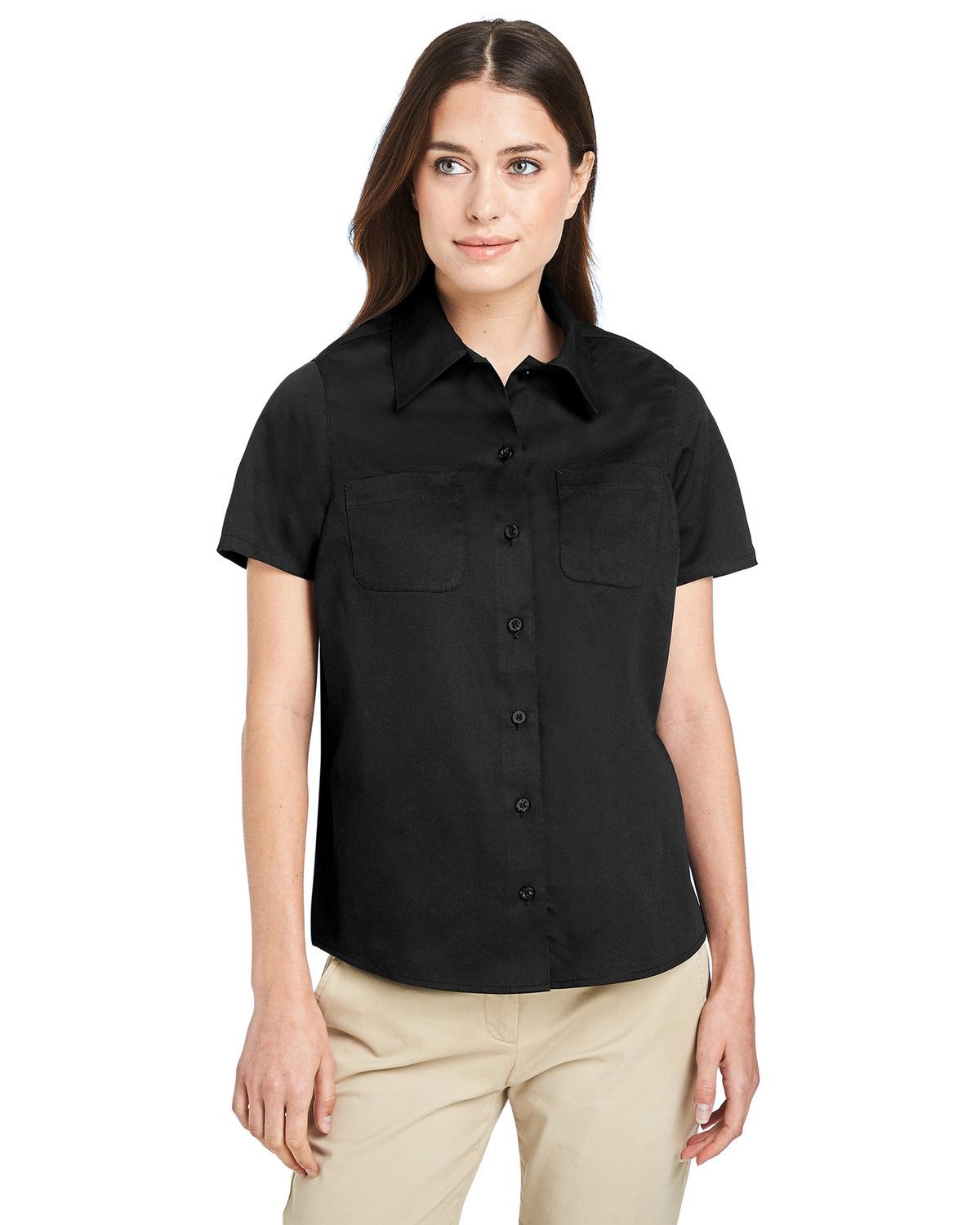 Harriton Ladies' Advantage IL Short Sleeve Work Shirt