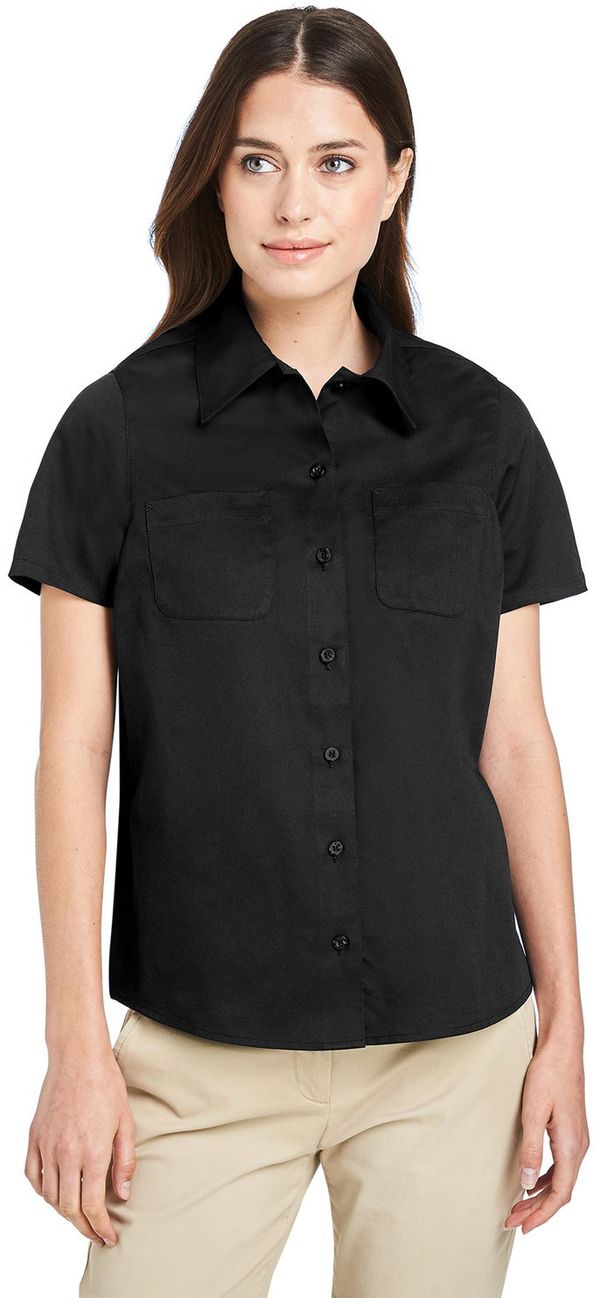 An image of a Custom Harriton Ladies' Advantage IL Short Sleeve Work Shirt!