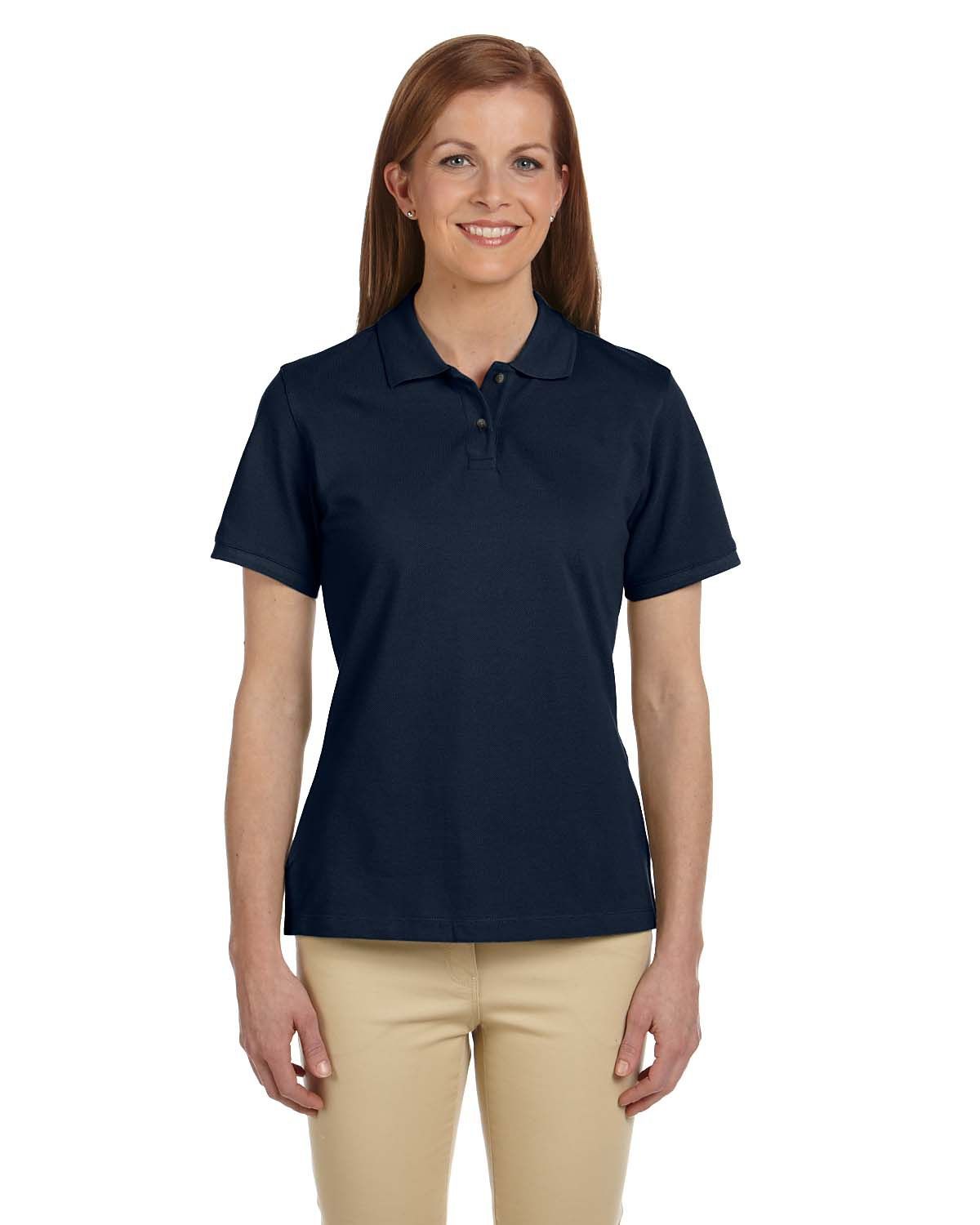 Harriton Ladies' Ringspun Cotton Pique Short Sleeve Polo