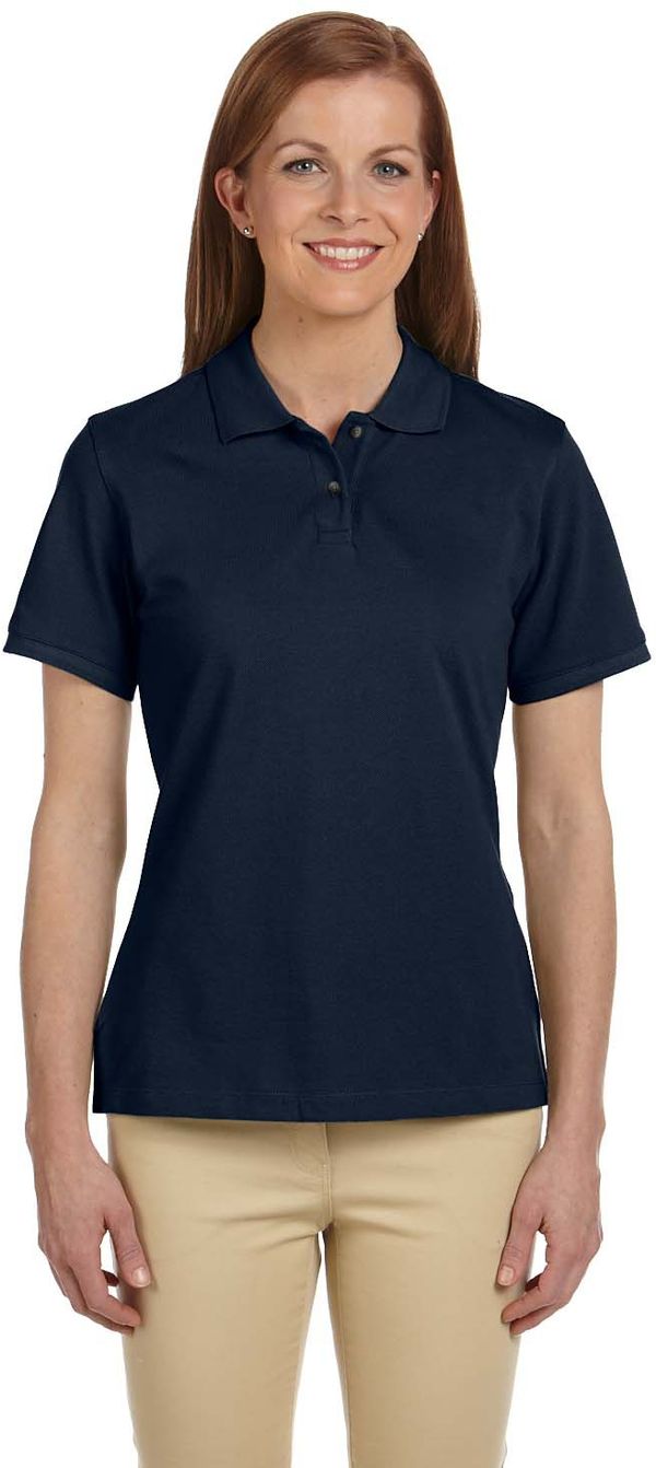 An image of a Custom Harriton Ladies' Ringspun Cotton Pique Short Sleeve Polo!