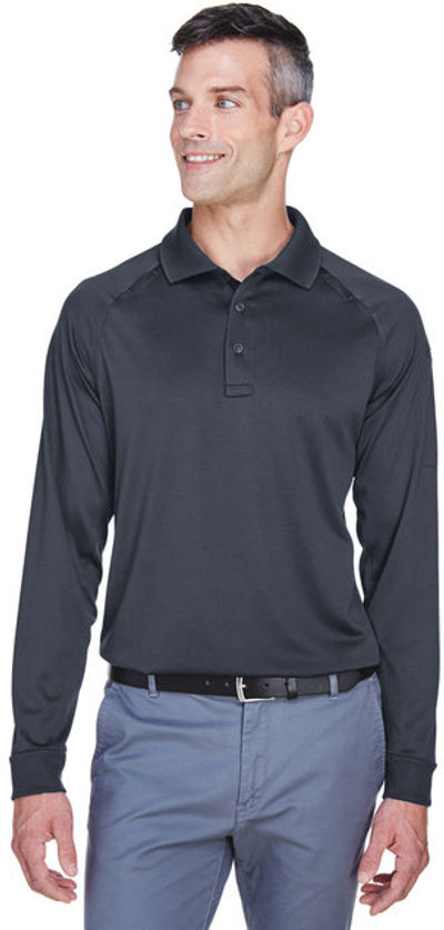An image of a Custom Harriton Men's Advantage Snag Protection Plus Long Sleeve Tactical Polo!
