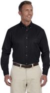 An image of a Custom Harriton Men's Easy Blend Long Sleeve Twill Shirt with Stain Release!