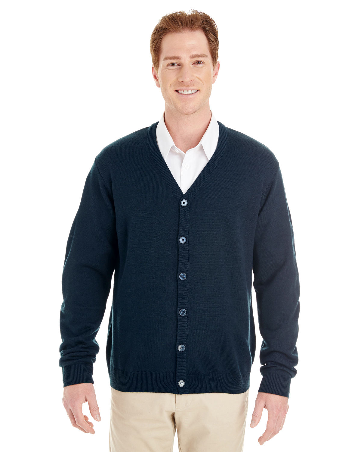 Harriton Men's Pilbloc™ V Neck Button Cardigan Sweater
