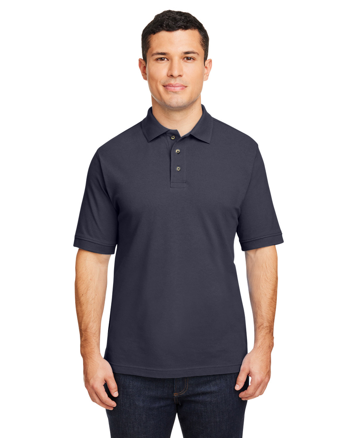 Harriton Men's Ringspun Cotton Pique Short Sleeve Polo