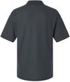 Am image of a Custom Harriton Mens Maverick CVC Pique Polo in Dark Charcoal!