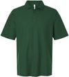Am image of a Custom Harriton Mens Maverick CVC Pique Polo in Dark Green!