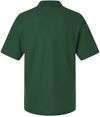 Am image of a Custom Harriton Mens Maverick CVC Pique Polo in Dark Green!