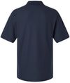Am image of a Custom Harriton Mens Maverick CVC Pique Polo in Dark Navy!
