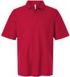 Am image of a Custom Harriton Mens Maverick CVC Pique Polo in Red!