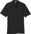 Am image of a Custom Harriton Mens Valiant Cotton Snag Protect Pocket Polo in Black!