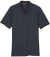 Am image of a Custom Harriton Mens Valiant Cotton Snag Protect Pocket Polo in Dark Charcoal!