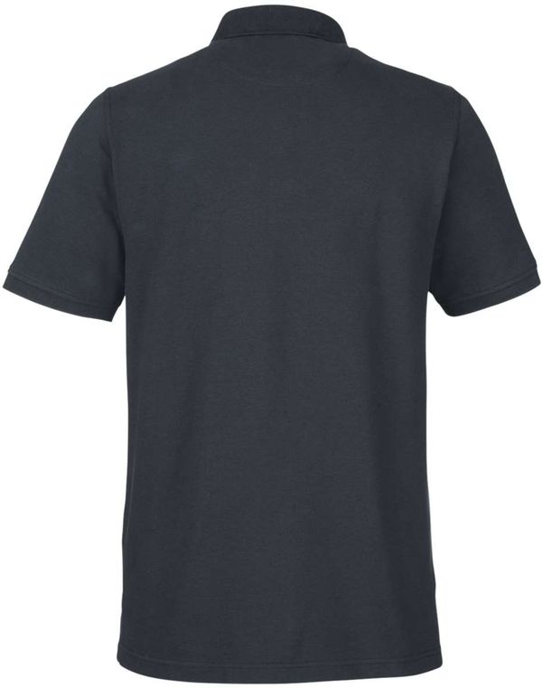 Am image of a Custom Harriton Mens Valiant Cotton Snag Protect Pocket Polo in Dark Charcoal!