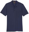 Am image of a Custom Harriton Mens Valiant Cotton Snag Protect Pocket Polo in Dark Navy!