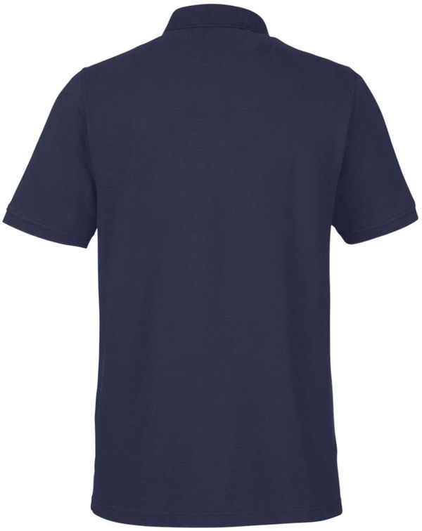 Am image of a Custom Harriton Mens Valiant Cotton Snag Protect Pocket Polo in Dark Navy!