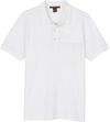 Am image of a Custom Harriton Mens Valiant Cotton Snag Protect Pocket Polo in White!