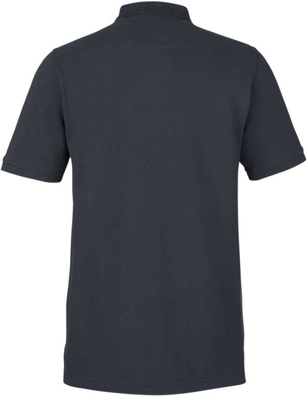 Am image of a Custom Harriton Mens Valiant Cotton Snag Protect Polo in Dark Charcoal!