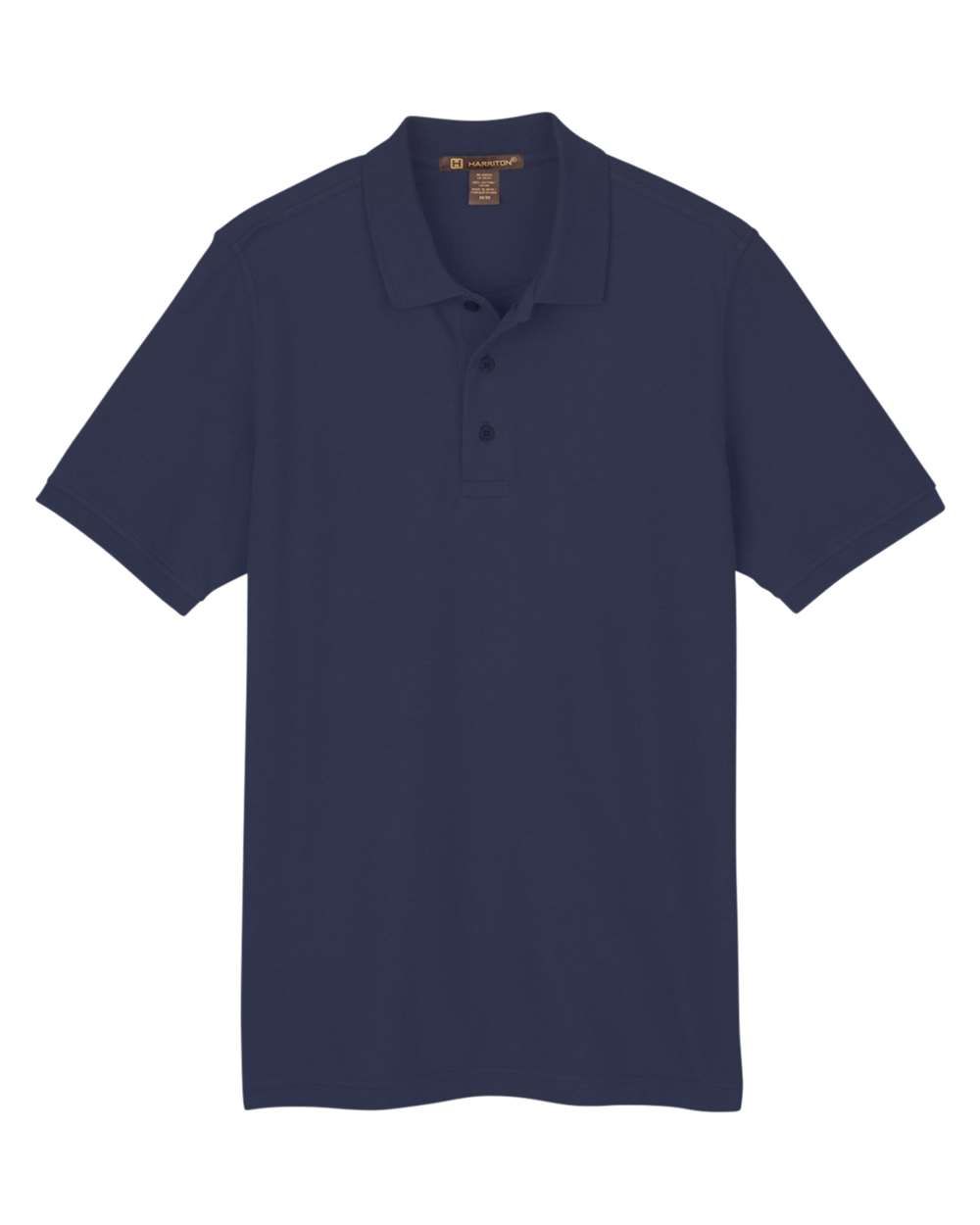 Harriton Mens Valiant Cotton Snag Protect Polo in Dark Navy
