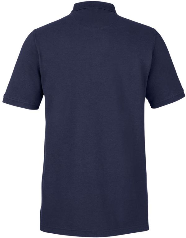 Am image of a Custom Harriton Mens Valiant Cotton Snag Protect Polo in Dark Navy!