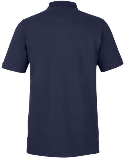 Am image of a Custom Harriton Mens Valiant Cotton Snag Protect Polo in Dark Navy!