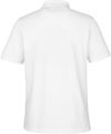 Am image of a Custom Harriton Mens Valiant Cotton Snag Protect Polo in White!