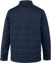 Am image of a Custom Harriton Unisex Guardian Soft Shell Chore Coat in Dark Navy!