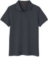 Am image of a Custom Harriton Womens Valiant Cotton Snag Protect Polo in Dark Charcoal!