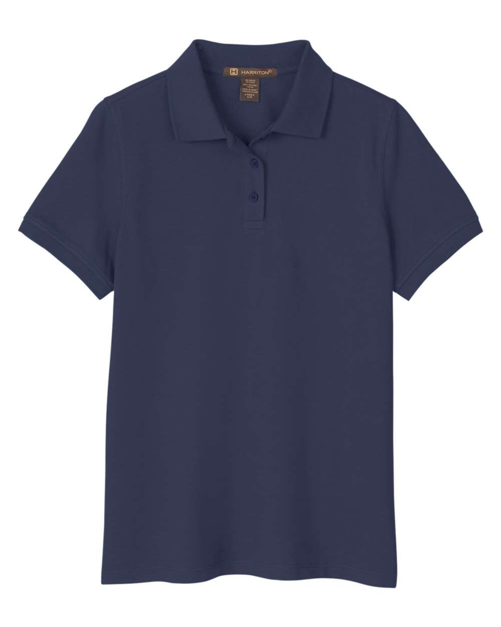 Harriton Womens Valiant Cotton Snag Protect Polo in Dark Navy