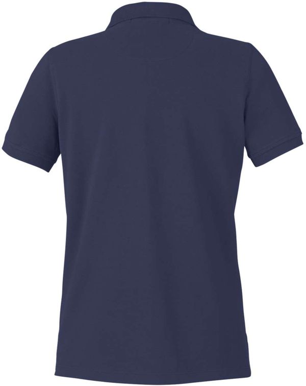 Am image of a Custom Harriton Womens Valiant Cotton Snag Protect Polo in Dark Navy!