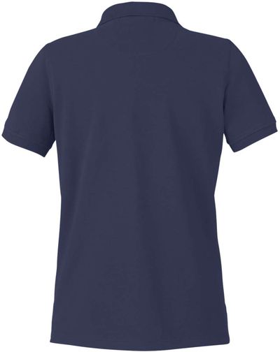Am image of a Custom Harriton Womens Valiant Cotton Snag Protect Polo in Dark Navy!