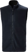 Am image of a Custom Helly Hansen Men's Manchester 2.0 Fleece Vest in Navy!