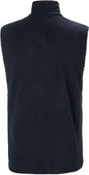 Am image of a Custom Helly Hansen Men's Manchester 2.0 Fleece Vest in Navy!