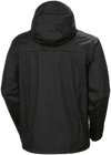 Am image of a Custom Helly Hansen Men's Manchester Rain Jacket in Black!