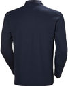 An image of a Custom Helly Hansen Mens Crewline Long Sleeve Polo in Navy!
