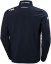 Am image of a Custom Helly Hansen Mens Crew Soft Shell Jacket in Navy!