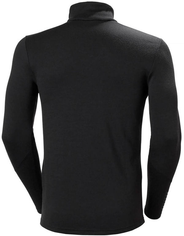 An image of a Custom Helly Hansen Mens Lifa Merino Midweight Half Zip in Black!