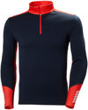 An image of a Custom Helly Hansen Mens Lifa Merino Midweight Half Zip in Navy!