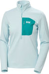 An image of a Custom Helly Hansen Women's Versalite One Half Zip Fleece in Barely Blue!