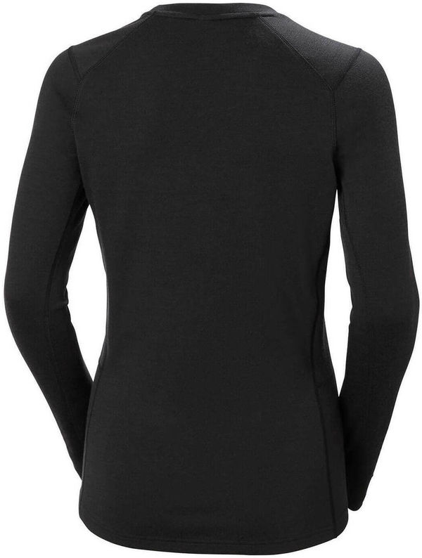 An image of a Custom Helly Hansen Womens Lifa Merino Midweight Crew in Black!