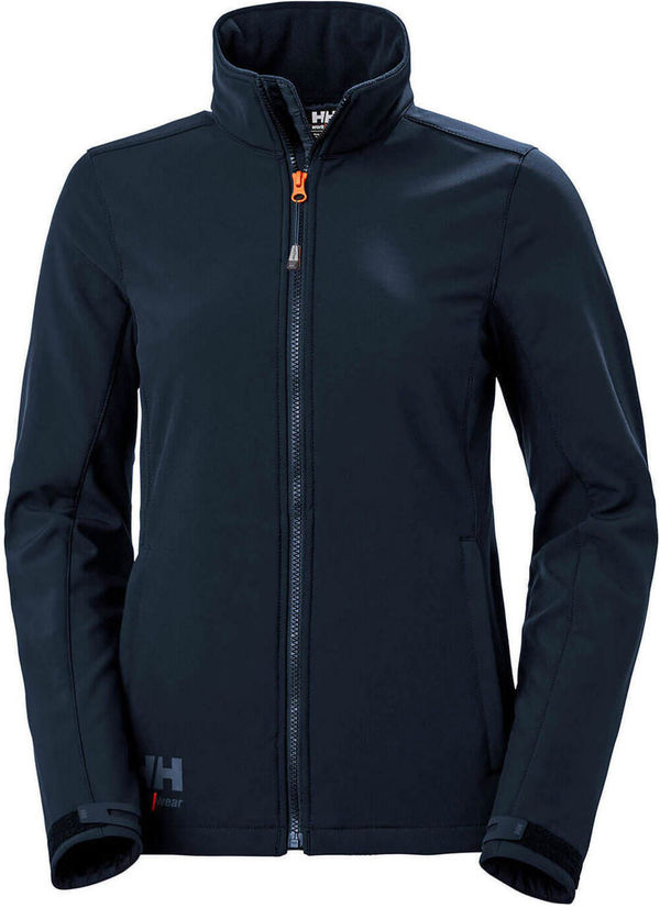 Am image of a Custom Helly Hansen Womens Luna Softshell Jacket in Navy!