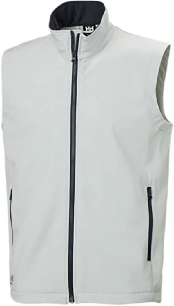 An image of a Custom Helly Hansen Workwear Mens Manchester 2.0 Softshell Vest in Grey Fog!