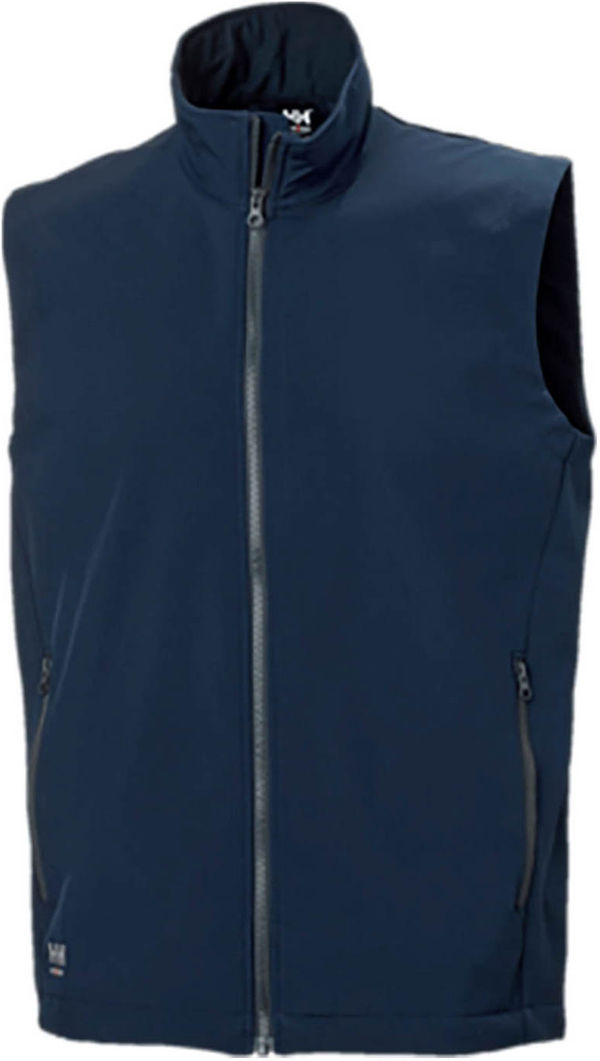 An image of a Custom Helly Hansen Workwear Mens Manchester 2.0 Softshell Vest in Navy!