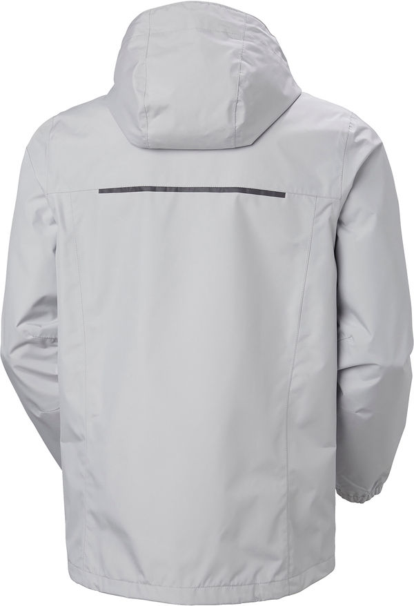 An image of a Custom Helly Hansen Workwear Mens Manchester Shell Jacket in Grey Fog!