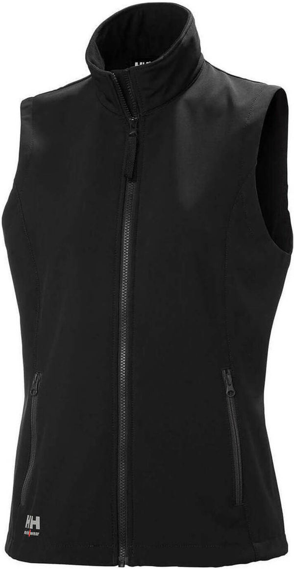 An image of a Custom Helly Hansen Workwear Womens Manchester 2.0 Softshell Vest in Black!