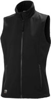 An image of a Custom Helly Hansen Workwear Womens Manchester 2.0 Softshell Vest in Black!