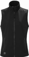 An image of a Custom Helly Hansen Workwear Womens Manchester 2.0 Softshell Vest in Black!