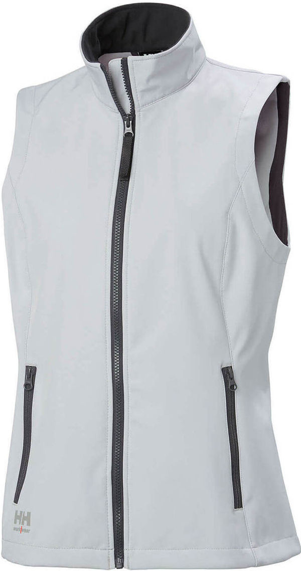 An image of a Custom Helly Hansen Workwear Womens Manchester 2.0 Softshell Vest in Grey Fog!
