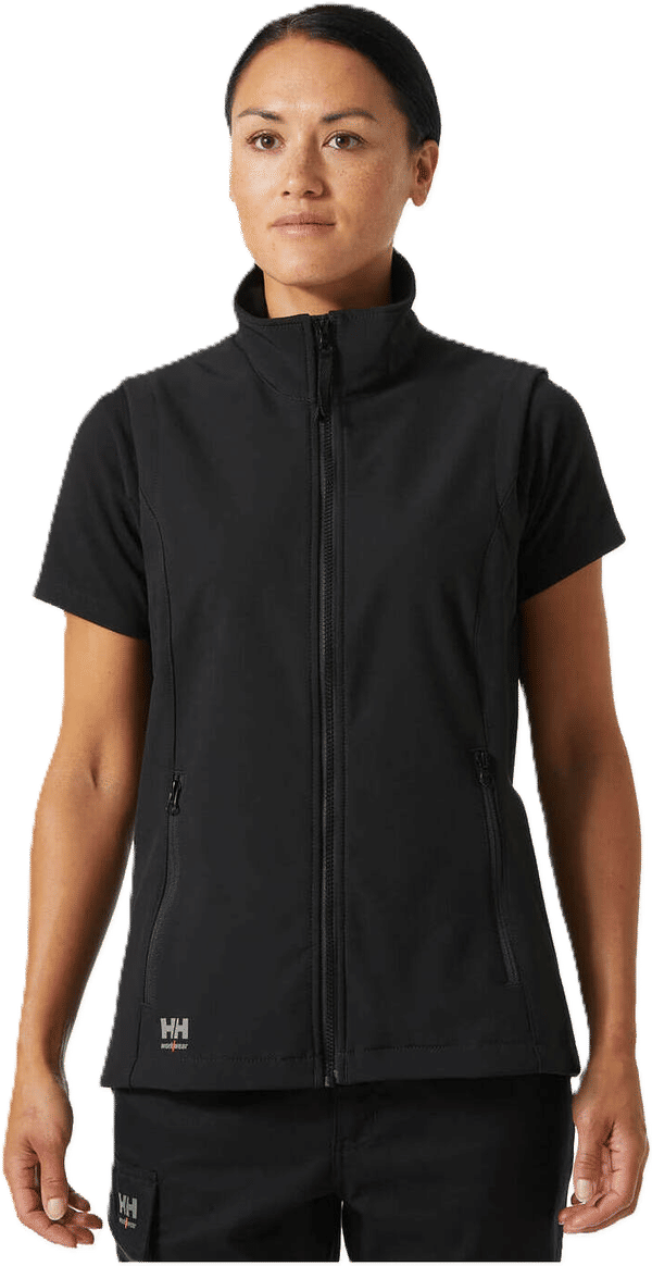 An image of a Custom Helly Hansen Workwear Womens Manchester 2.0 Softshell Vest!