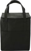 An image of a Custom Hercules Flat Top Insulated Grocery Tote in Black!