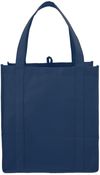 An image of a Custom Hercules Non Woven Grocery Tote in Navy Blue!