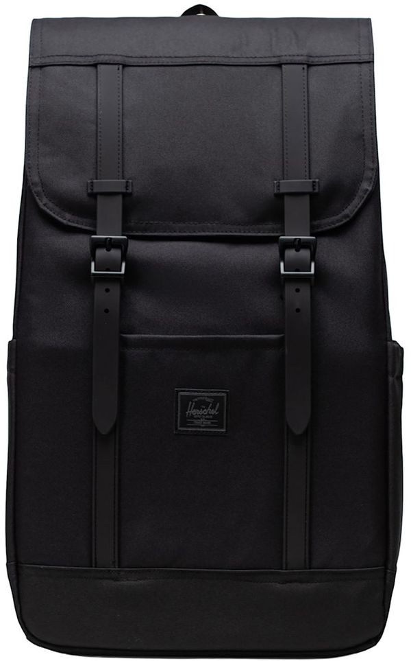 An image of a Custom Herschel Recycled Retreat 15in Computer Backpack in Black Tonal!